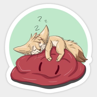 Fennec fox asleep sleep Sticker